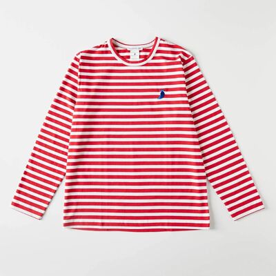 Camiseta Chantal Red de manga larga de algodón orgánico Human
