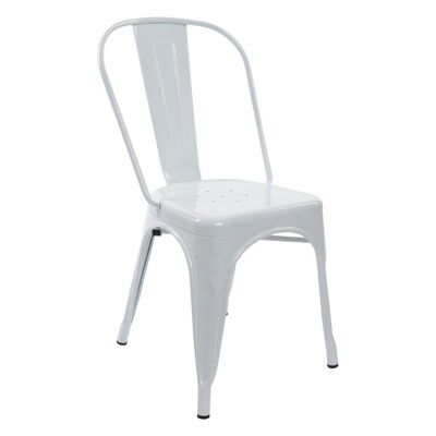 METAL CHAIR 45X48X86 STACKABLE WHITE MB207881