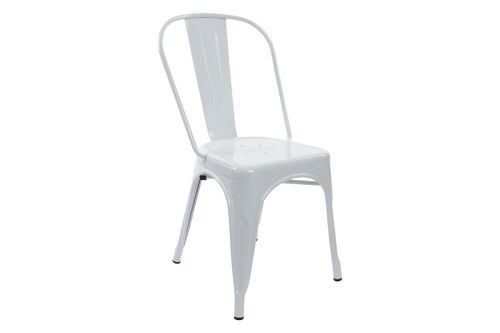 Silla Metal 45X48X86 Apilable Blanco MB207881