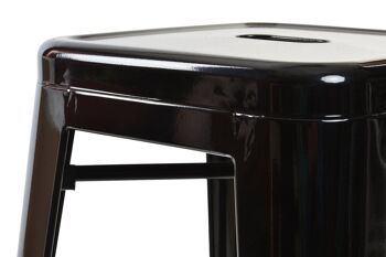 TABOURET METAL 43X43X76 NOIR MB207883 2