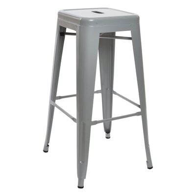 TABOURET METAL 43X43X76 GRIS MB207884