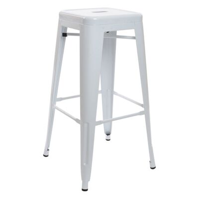 METAL STOOL 43X43X76 WHITE MB207885