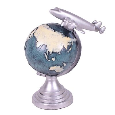 Resin World Globe Office Decorationwith Mini Airplane
