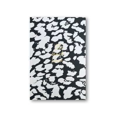 Livre d'information « Black Lines », Leopard, A5, linierte Seiten