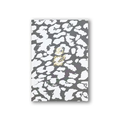 Taccuino Grey Dots", leopardato, A5, pagine tratteggiate