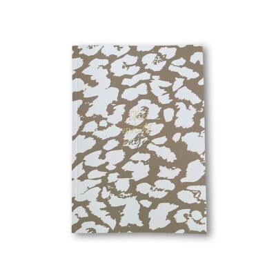 Notebook, Leopard / beige, A5, blanko Pages