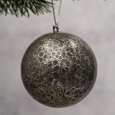 2" Slate Pebble Christmas Bauble