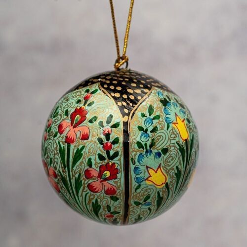 2" Indian Floral 10 Bauble
