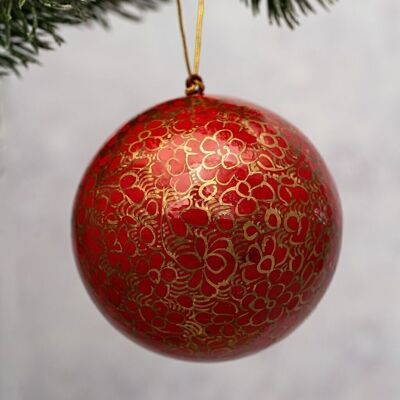 2" Red Pebble Bauble