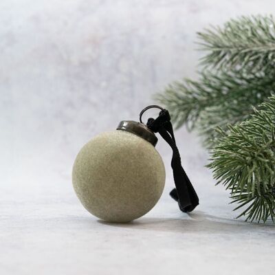 2" Light Sage Velvet Bauble