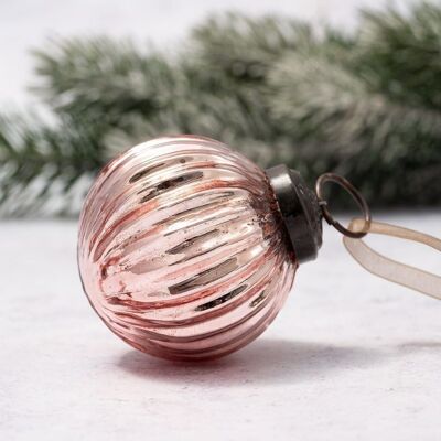 2" Rose Ribbed Ball