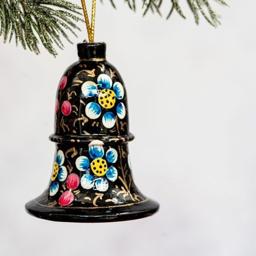 Black Indian Floral Bell
