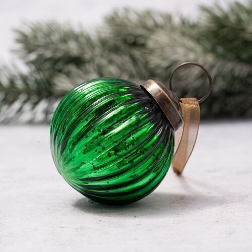 2" Emerald Ribbed Ball