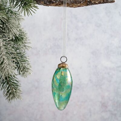 2" Emerald Luster Conical Decoration