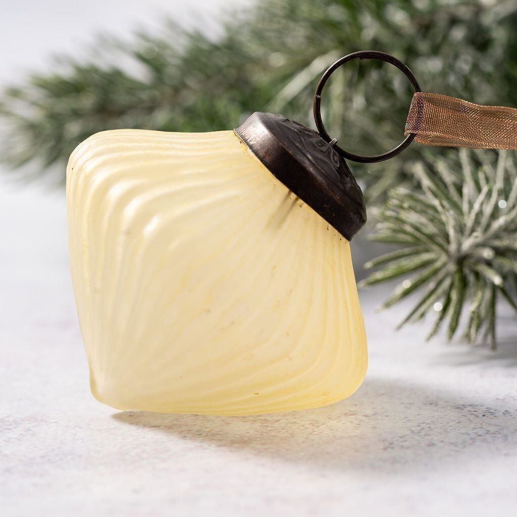 Aquilone in vetro smerigliato dorato da 2 pollici