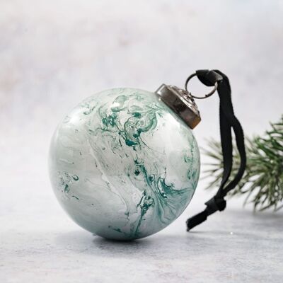 3" Jade Marble Bauble