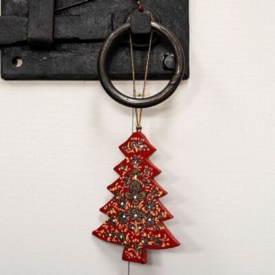 Red & Gold Clover Leaf Christmas Tree