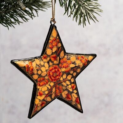 Peach Russian 3D Hanging Star