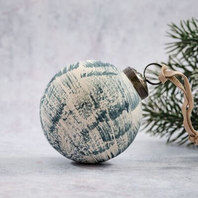 3" Slate Brushed Bauble