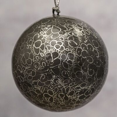 3" Slate Pebble Christmas Bauble