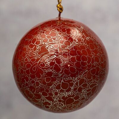 3" Rust Pebble Christmas Bauble