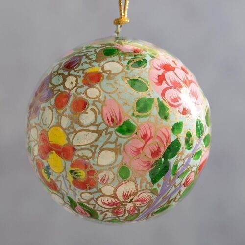 3" Indian 11 Floral Christmas Bauble