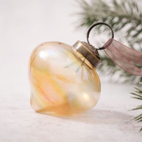3" Champagne Luster Lantern Christmas Tree Decoration