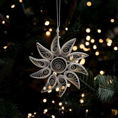 Decorazione per albero di Natale da appendere in carta Quilled Hadar Star