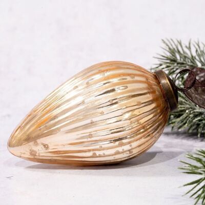 4" Champagne Glass Hanging Pinecone Ornament
