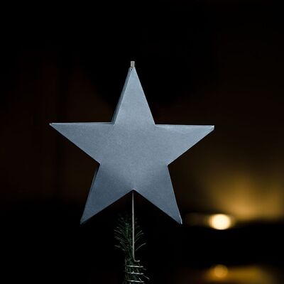 Topper per albero di Natale grigio cometa