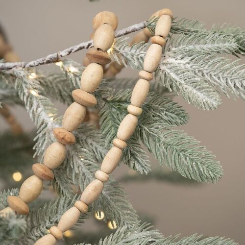 Meranti Wooden Beaded Garland - Large - 72"