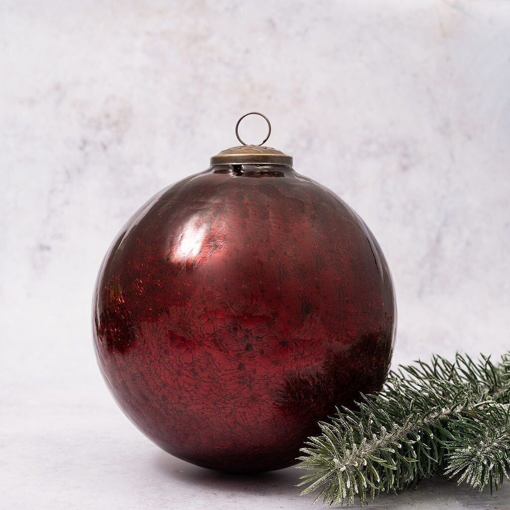 Sfera di vetro craquelé da vino XXL da 6"