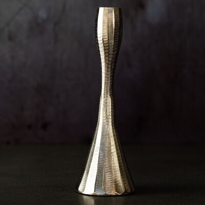 Aluminium-Silber-Slimline-Kerzenständer, groß – 27 cm