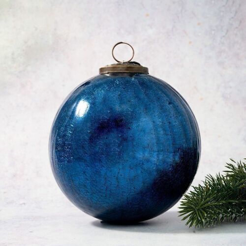 6" XXL Old Navy Crackle Glass Ball