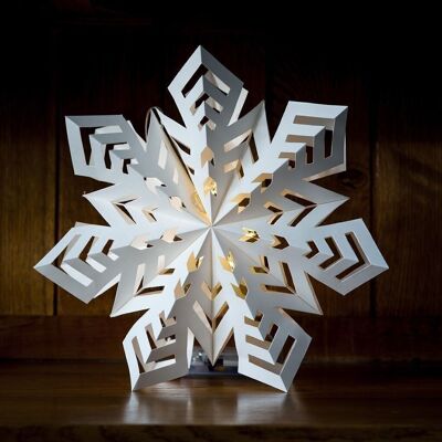 Prisma beleuchtete Schneefalten-Hängedekoration – LED-Licht