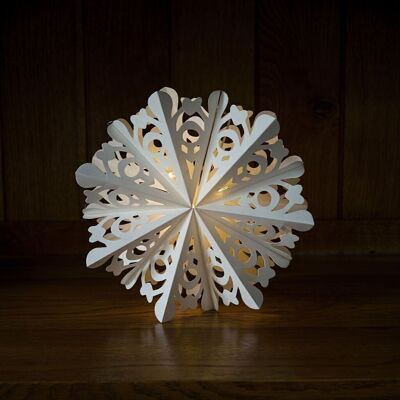 Diamond Dust Lit Snowfold Hanging Decoration - LED Light