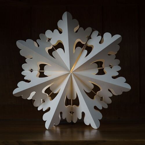 Stellar Lit Paper Snowfold Hanging Decoration - LED Light