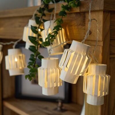 Cut Out Lantern LED Paper String Lights