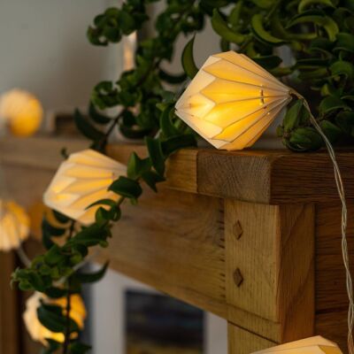Guirlande lumineuse LED en papier lanterne en cristal