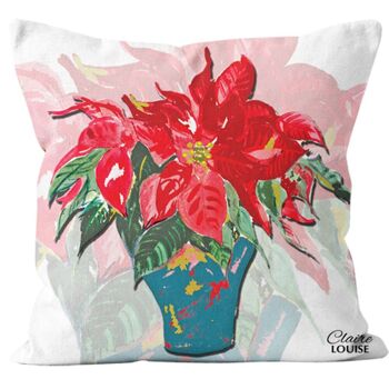 Coussin Rose de Noël 2