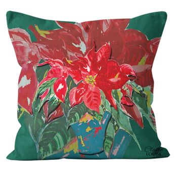 Coussin Rose de Noël 5