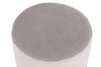 REPOSE-PIED POLYESTER 35X35X40 GRIS CLAIR MB206591 2