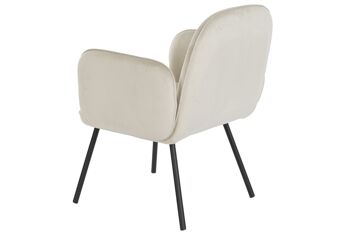 FAUTEUIL METAL POLYESTER 65X60X83 BEIGE MB206659 8