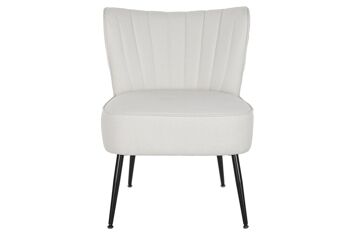 FAUTEUIL METAL POLYESTER 55X64X72,5 BEIGE MB207901 6