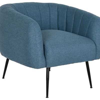 POLYESTER METAL ARMCHAIR 81X75X73 BLUE MB207906