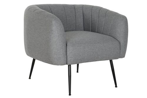 SILLON POLIESTER METAL 81X75X73 GRIS MB207908