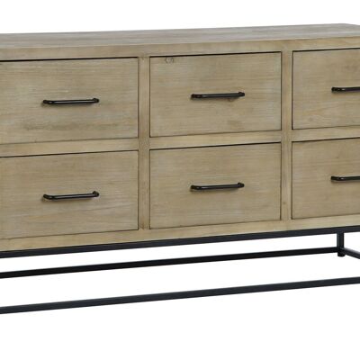 BUFFET MDF METAL 120X40X64 NATURAL MB208026