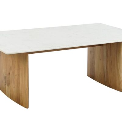 Mitteltisch aus Mango-Marmor, 120 x 70 x 45, Weiß, MB208507