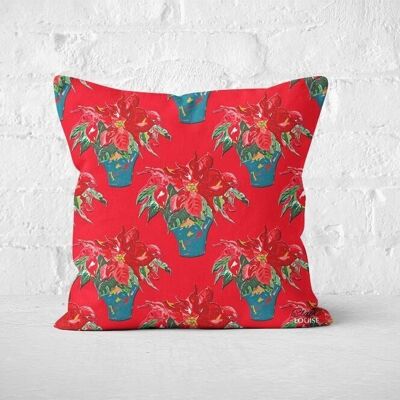 Christmas Rose Pattern Cushion