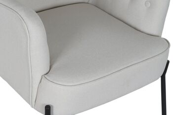 FAUTEUIL METAL POLYESTER 65X73X79,5 BEIGE MB207892 2